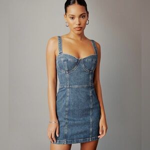 Reformation Nikki Bustier Denim Mini Dress. Never worn. Size 6